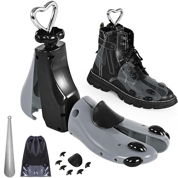 UHIAGREE Shoe Stretcher Women Men, Boot Stretcher Women, Adjustable Unisex Boot Wide Feet (Grey(For Wm's 9-14;Men's 8-13, Not a Pair))
