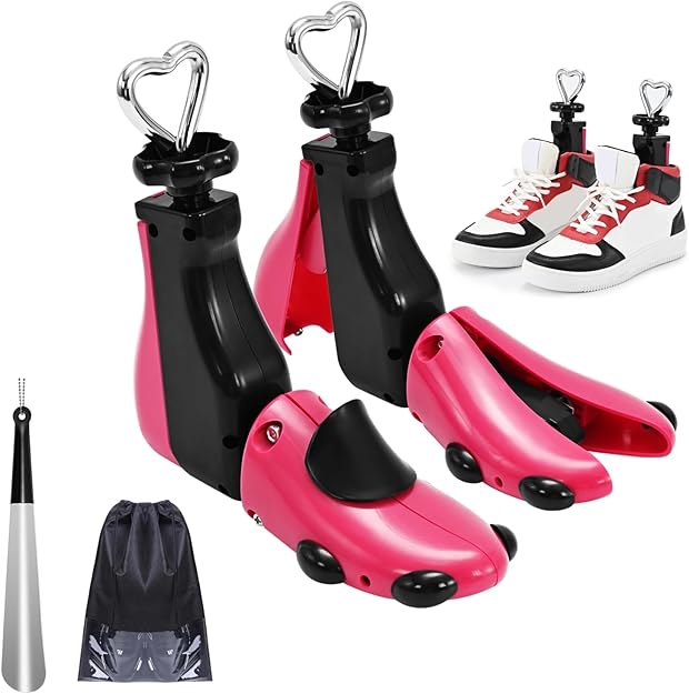 Shoe Stretcher Women Men, Boot Stretcher Women, Adjustable Unisex Boot Wide Feet Red (S(2 Pack for Women Size 6-11,men's 5-9.5))